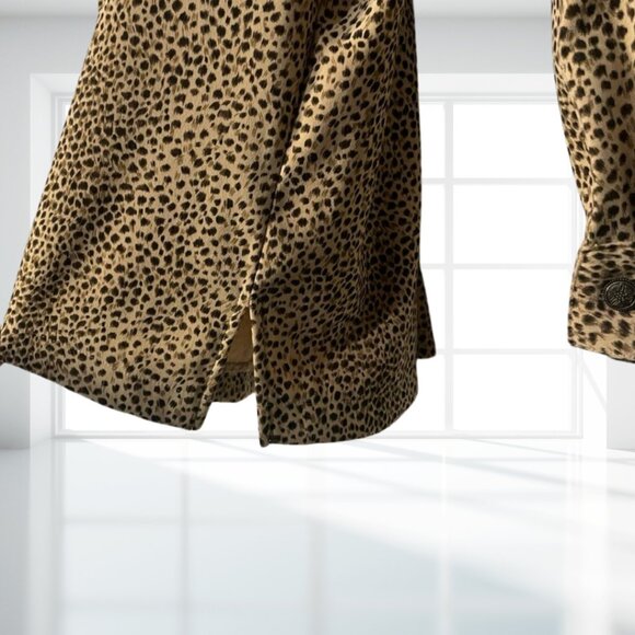 Alfred Dunner Size 14 Long Sleeve Button-Up Blouse Top Animal Print Collared Top - Picture 6 of 11